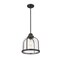 Z-Lite Burren 1 Light Pendant, Matte Black And Clear Seedy 337P12MB - alternate 3